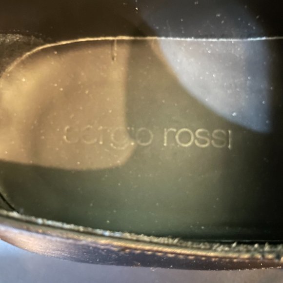 Sergio Rossi Men Black Oxford Leather Dress Shoes with rubber sole. US Size 9.5 main image 4